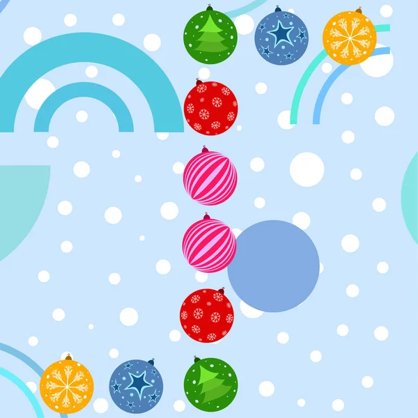 Bolas Navidad Tarjeta Felicitación Año Nuevo Vector Fondo — Archivo Imágenes Vectoriales