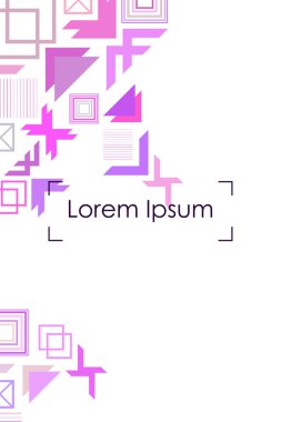 Modern soyut geometrik arkaplan vektörü, broşür kapağı tasarımı