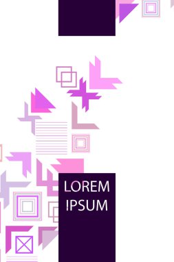 Modern soyut geometrik arkaplan vektörü, broşür kapağı tasarımı