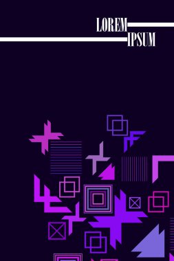 Modern soyut geometrik arkaplan vektörü, broşür kapağı tasarımı