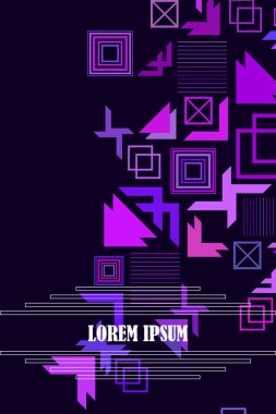 Modern soyut geometrik arkaplan vektörü, broşür kapağı tasarımı