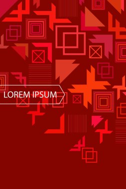 Modern soyut geometrik arkaplan vektörü, broşür kapağı tasarımı