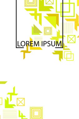 Modern soyut geometrik arkaplan vektörü, broşür kapağı tasarımı