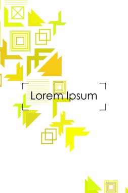 Modern soyut geometrik arkaplan vektörü, broşür kapağı tasarımı