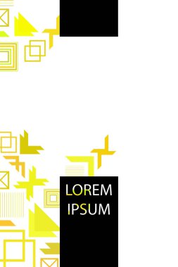 Modern soyut geometrik arkaplan vektörü, broşür kapağı tasarımı