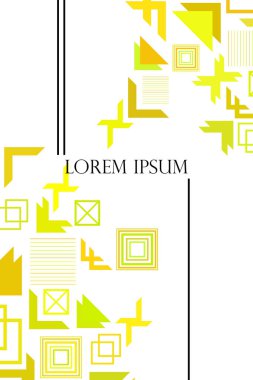 Modern soyut geometrik arkaplan vektörü, broşür kapağı tasarımı