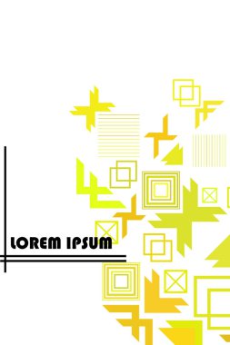 Modern soyut geometrik arkaplan vektörü, broşür kapağı tasarımı