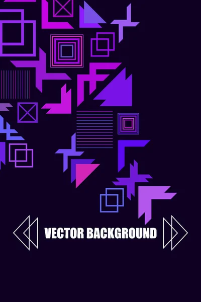 Vector Modern Abstract Geometric Background Brochure Cover Design — Stock Vector