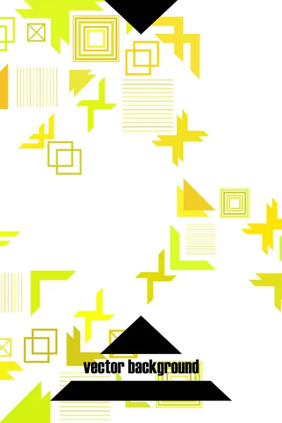 現代抽象幾何学的背景のベクトル パンフレットカバーデザイン — ストックベクタ