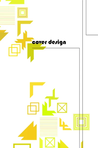 Modern Soyut Geometrik Arkaplan Vektörü Broşür Kapağı Tasarımı — Stok Vektör