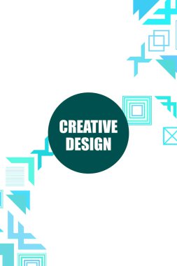 Modern soyut geometrik arkaplan vektörü, broşür kapağı tasarımı