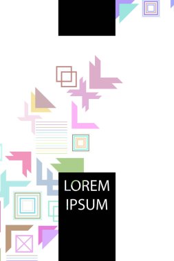 Modern soyut geometrik arkaplan vektörü, broşür kapağı tasarımı