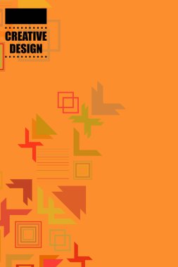 Modern soyut geometrik arkaplan vektörü, broşür kapağı tasarımı