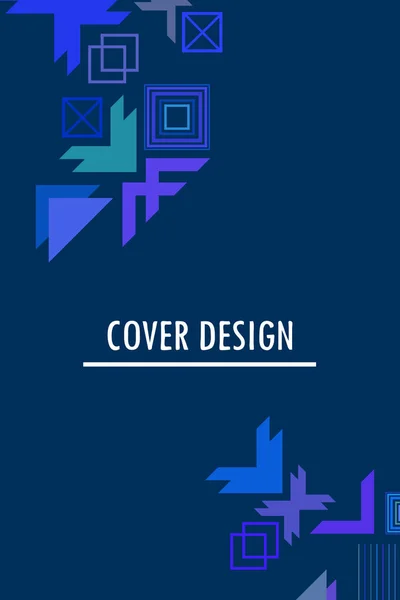 Vector Modern Abstract Geometric Background Brochure Cover Design — Stock Vector