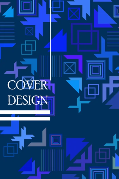 Vector Modern Abstract Geometric Background Brochure Cover Design — Stock Vector