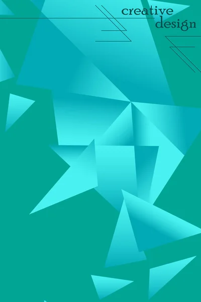 Ilustração Abstrata Poligonal Bandeiras Cristal Cartazes Fundos Geométricos — Vetor de Stock