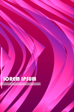 Renk 3d kağıt, sanat illüstrasyon. Vektör tasarım düzen afiş sunumlar, el ilanları, afişler ve Davetler için