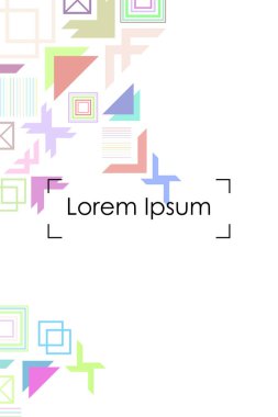 Modern soyut geometrik arkaplan vektörü, broşür kapağı tasarımı