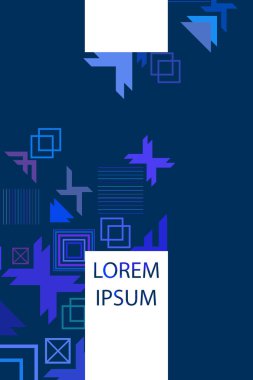 Modern soyut geometrik arkaplan vektörü, broşür kapağı tasarımı