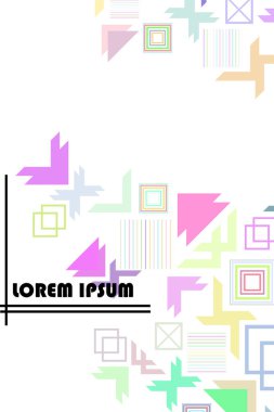 Modern soyut geometrik arkaplan vektörü, broşür kapağı tasarımı