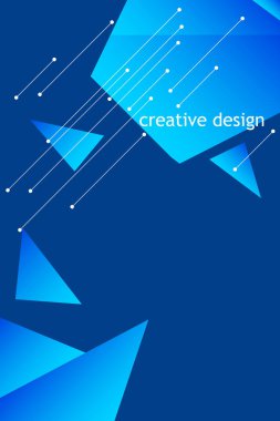 Poligonal soyut resim. Crystal afişler, posterler, geometrik arka planlar.