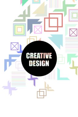 Modern soyut geometrik arkaplan vektörü, broşür kapağı tasarımı