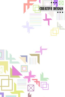 Modern soyut geometrik arkaplan vektörü, broşür kapağı tasarımı