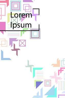 Modern soyut geometrik arkaplan vektörü, broşür kapağı tasarımı