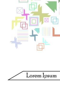 Modern soyut geometrik arkaplan vektörü, broşür kapağı tasarımı