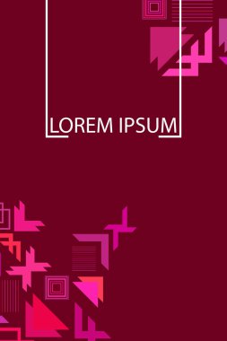 Modern soyut geometrik arkaplan vektörü, broşür kapağı tasarımı