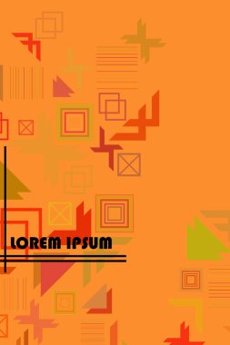 Modern soyut geometrik arkaplan vektörü, broşür kapağı tasarımı