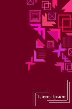 Modern soyut geometrik arkaplan vektörü, broşür kapağı tasarımı