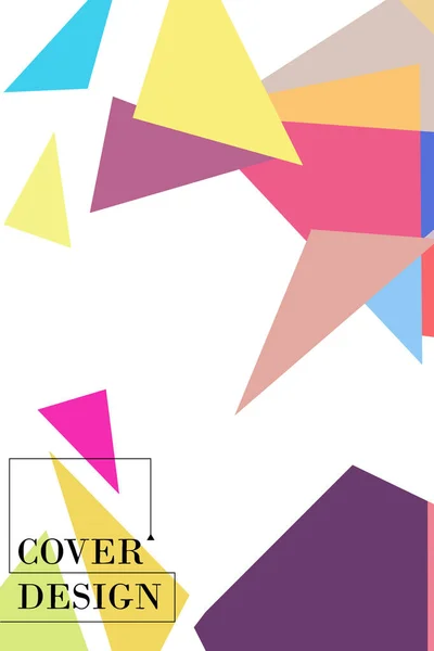 Fondo Geométrico Color Abstracto Con Polígonos Vector Pancartas Cristal Carteles — Vector de stock