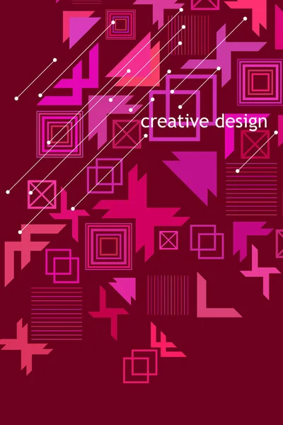 Vector Fondo Geométrico Abstracto Moderno Diseño Portada Folleto — Archivo Imágenes Vectoriales