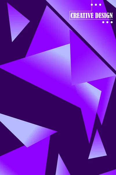 Polygonal Abstrakt Illustration Crystal Banderoller Affischer Geometriska Bakgrunder — Stock vektor