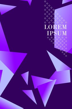 Poligonal soyut resim. Crystal afişler, posterler, geometrik arka planlar.