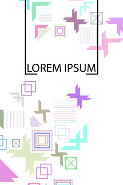 Modern soyut geometrik arkaplan vektörü, broşür kapağı tasarımı
