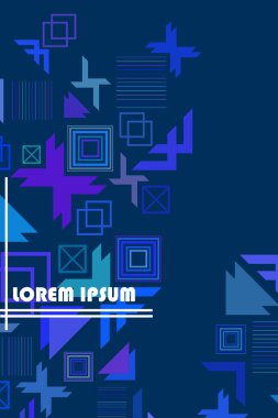 Modern soyut geometrik arkaplan vektörü, broşür kapağı tasarımı