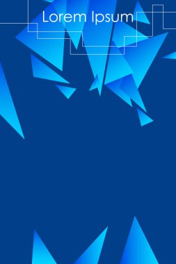 Poligonal soyut resim. Crystal afişler, posterler, geometrik arka planlar.