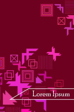 Modern soyut geometrik arkaplan vektörü, broşür kapağı tasarımı