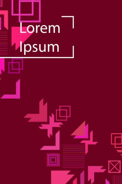Modern soyut geometrik arkaplan vektörü, broşür kapağı tasarımı