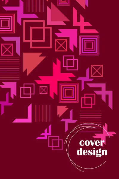 Vector Modern Abstract Geometric Background Brochure Cover Design — Stock Vector