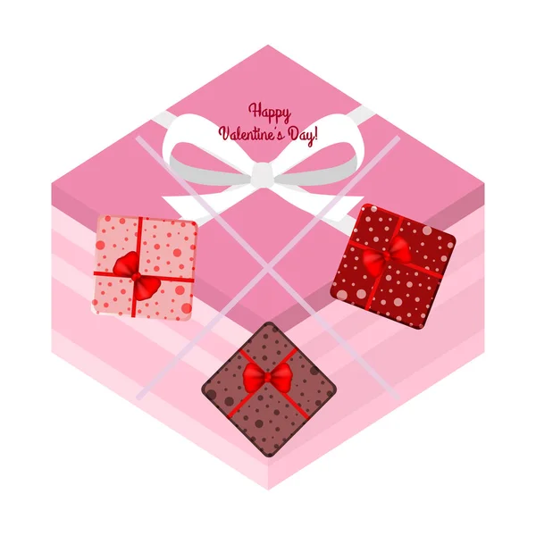 Saint Valentin Cadeau Carte Voeux Fond Vectoriel — Image vectorielle