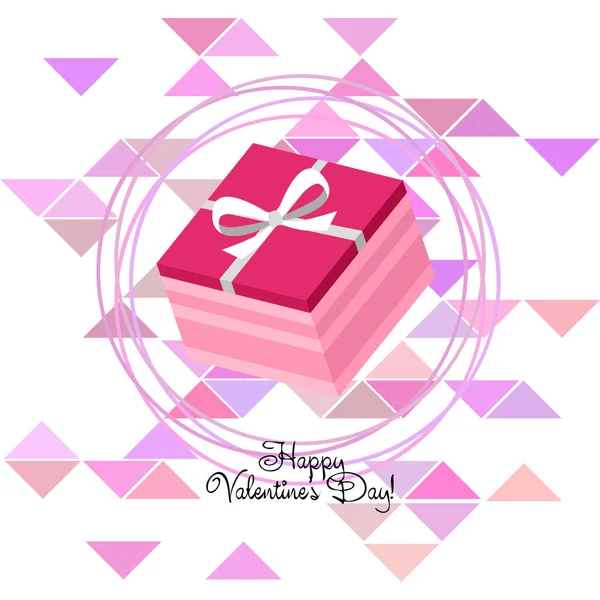 Valentine Day Gift Greeting Card Vector Background — Stock Vector