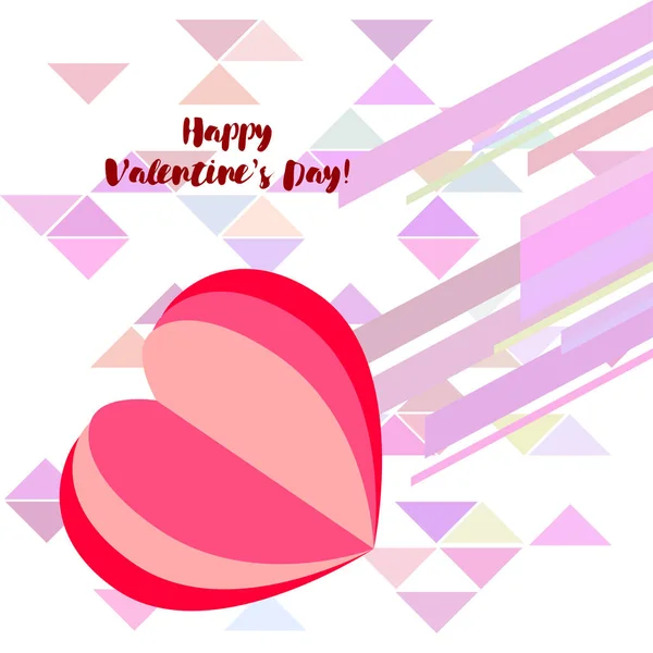 Saint Valentin Coeur Carte Vœux Fond Vectoriel — Image vectorielle