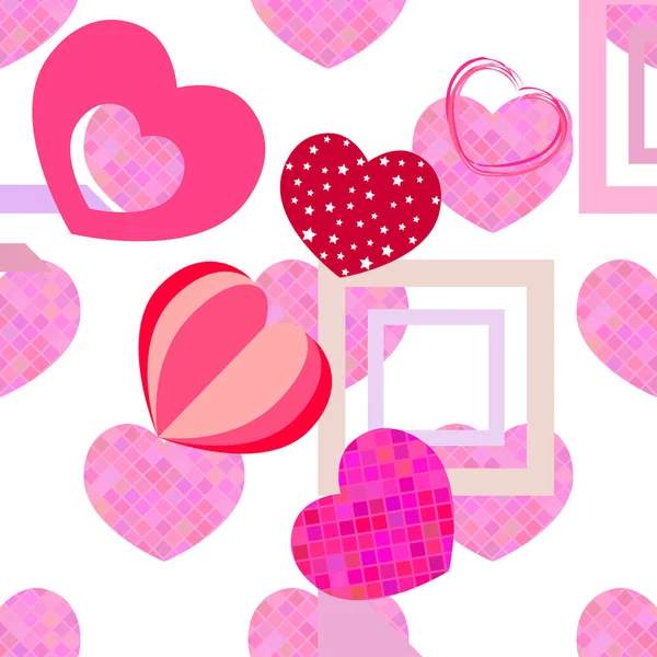 stock vector Valentine's Day, heart, greeting card, vector background