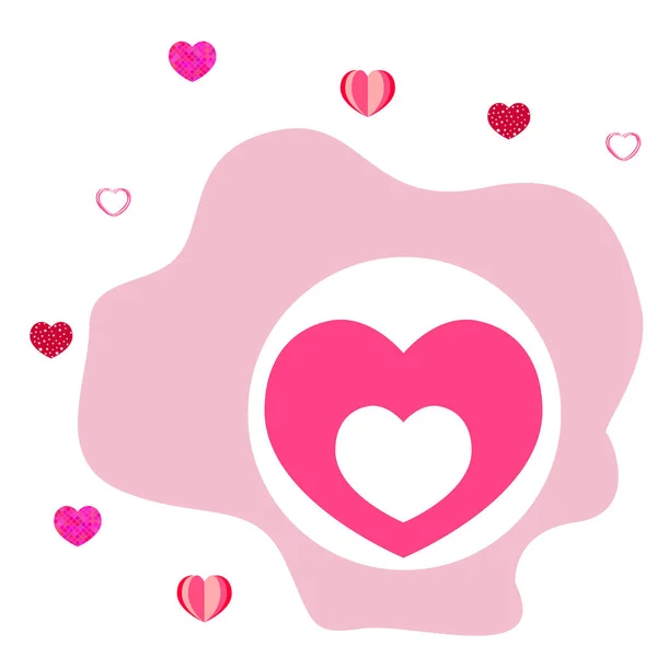 Valentine Day Heart Greeting Card Vector Background — Stock Vector