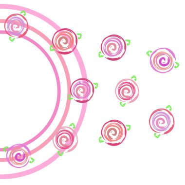 Sevgililer günü, gül, çiçek, tebrik kartı, vektör arka plan