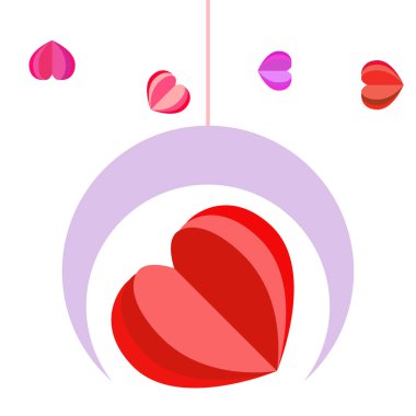 Sevgililer günü, kalp, tebrik kartı, vektör arka plan