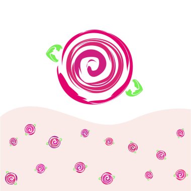 Sevgililer günü, gül, çiçek, tebrik kartı, vektör arka plan